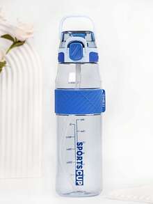 1个1000毫升/800毫升/600毫升户外运动便携水瓶，带吸管，耐用，绿色，带安全盖和提手，适合日常通勤、户外露营、办公、户外活动、万圣节、圣诞节和新年礼物 - 彩色 - 查看 14