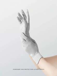 1 双女士冰丝防紫外线手套，轻便，防滑，两指开口，透气，凉爽，适合春夏季，是送给女朋友或母亲的绝佳礼物