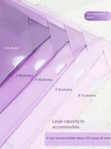 5 Stücke Dokumententasche mit Farbverlauf Dokumentenordner, transparenter Hüllen L-Typ wasserdichter Einzelseitenhalter A4 Dokumentenorganizer