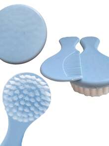 2pcs Baby Hair Brush Set, Soft Bristle Massage Comb For Infant Toddler, Won't Damage Hair - Multicolor - View 5