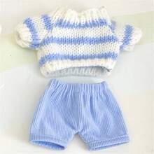 17厘米娃娃服装，这套包含毛衣和裤子，是完美的生日礼物，也适合青少年娃娃嘉年华派对用品玩具（仅包含服装）。 - 彩色 - 查看 8