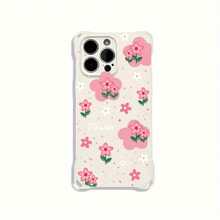 Funda para teléfono 1 pieza Una elegante correa para el hombro tipo bandolera, patrón Correa para el hombro tipo bandolera Correa de mano anticaída de cuatro esquinas Funda protectora para teléfono móvil Puede colgarse hacia atrás Funda para teléfono móvil suave adecuada para la serie 12 13 14 15 16 Pro Pro Plus - - Colores mixtos 1 - Ver 2