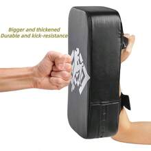 2 Pack Muay Thai Pads, Boxing Equipment Kicking Punching Shield, MMA Karate Taekwondo Training Pads For Men Women Gym - 黑色+和+紅色 - 查看 5