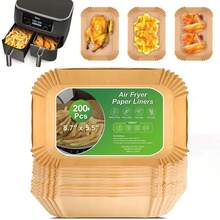 200pcs Of Extended Fryer Paper, 8.5/5.5in Air Fryer Paper, French Fry Pizza Chicken Wing Pad Paper, Air Fryer Food Basket Pad Paper, Kitchen Microwave Fryer Paper Pad Paper, Plate Decoration, Food Tray Pad Paper, Kitchen Accessories, Party, Party, Wedding Food Pad, Gift, 200/100/50pcs To Choose From - Multicolor - View 9