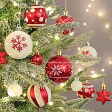 42pcs/Set Christmas Ball Ornaments Decoration Pendant Party Supplies Gift Box Set