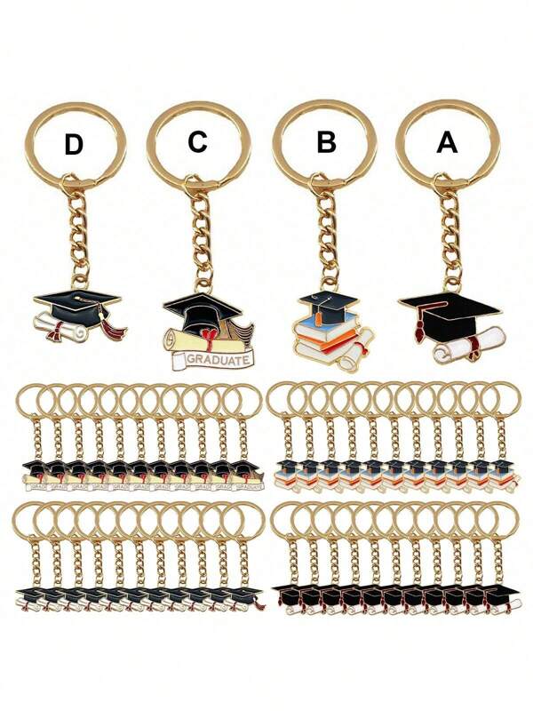 20/10 pezzi portachiavi a forma di tocco da laurea in lega, regalo di laurea, ciondolo per zaino/borsa, portachiavi per telefono/auto, regalo per compagni di classe, insegnanti e scuola