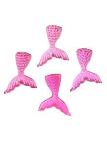 20 peças/pacote Adesivos de Strass Acrílicos com Formato de Cauda de Sereia em 9 Cores, 22*28mm, Acessórios DIY para Capas de Celular, Ímãs de Geladeira, Colar e Joias