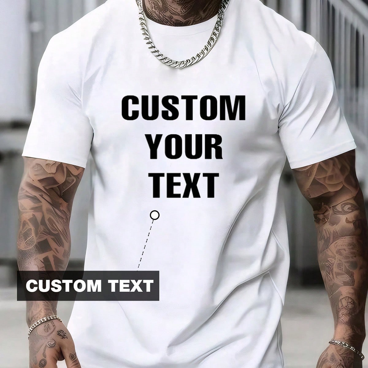 Camiseta personalizada para hombre - Ingresa tu texto/bendición/palabras divertidas, camiseta negra de verano, regalo del Día del Padre, regalo de a