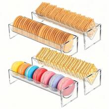 1/2/4pcs U+V Shape Transparent Tray - Acrylic Tray Stand For Cookies, Food Desserts And Fruits, European Style Food Display Stand, Snack Tray For Kitchen Or Restaurant, Perfect For Weddings, Birthdays And Parties, Cookie Display Stand, Cookie Stand