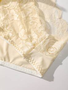 6件装大码女士性感蕾丝拼接纯色透气舒适内裤 - 彩色 - 查看 7