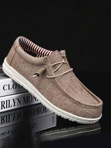 男士休闲亚麻透气一脚蹬鞋，舒适轻便百搭乐福鞋，复古时尚秋季 - 彩色 - 查看 9