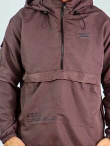 ANORAK URBAN CHAMELEON WINDCUT JACKET HOOD Autumn Spring Oversized Knot Zipper Men's - 鏽棕色 - 查看 4