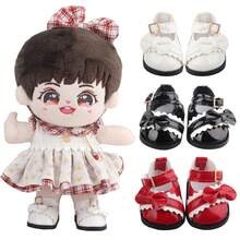 1 Pair 14-Inch Reborn Baby Doll Shoes, Bowknot Leather Flats, Solid Color Glossy Flat Shoes, Fashionable & Cute Doll Shoes For Summer, Suitable For Doll Dresses, Girls & Students Role Play, Children Toy Doll Accessory, Holiday Party, Birthday Gift - SH-0105 - View 1