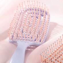 5 Stück/3 Stück/2 Stück/1 Stück Damen Kamm mit Cut Out Kristall, flauschiger hoher Kamm, mit glänzender Dekoration, transparente Haarbürste, Nylonborsten, ABS-Kunststoffgriff, kreisförmiges Hohldesign, Körperpflegeprodukt, Haarstylingmassagegerät für langes Haar, geeignet für feuchtes und trockenes Haar, normaler Haartyp