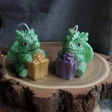 1 件破壳龙形蜡烛硅胶模具，用于制作蜡烛，DIY 冥想龙动物环氧树脂艺术工艺模具，用于家居装饰、工艺品