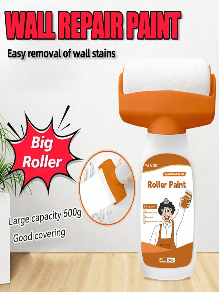 100g/500g 白色墙面漆，修补漆，自喷漆，墙面填充剂，适用于墙面划痕、霉菌、涂鸦，去除墙面污渍的最佳选择 - 彩色 - 查看 1