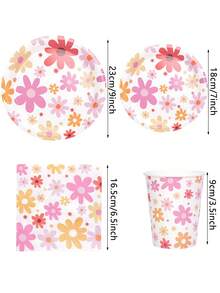 10 pièces Set de vaisselle de fête Daisy groovy : assiettes, gobelets, serviettes. Fournitures de fête Daisy. Ensemble rétro hippie boho de fleurs Daisy boho. Gobelets en papier, couverts de fête. Décorations pour anniversaire, baby shower, mariage, fête hippie Daisy - Multicolore - Voir 2