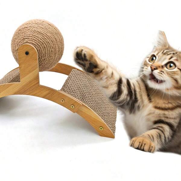 Cat Scratch Mat - Ferris Wheel Shaped Sisal Cat Scratching Board, Vertical Cat Scratch Ball, Cat Activity Toy, Durable & Chewing Resistant