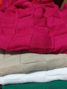 Women Sweaters - Hot Pink - View 3