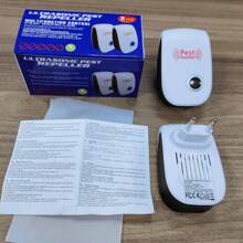 Ultrasonic Pest Repeller - 360° Wide Range, Low Power Consumption, Quiet, For Babies & Pets, Dual-Frequency Ultrasonic & Electromagnetic Waves, For Home, Kitchen, Office, Hotel, Warehouse, Effective Indoor Mosquito, Insect & Rodent Repellent, EU Plug (220-240V)