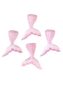 20 peças/pacote Adesivos de Strass Acrílicos com Formato de Cauda de Sereia em 9 Cores, 22*28mm, Acessórios DIY para Capas de Celular, Ímãs de Geladeira, Colar e Joias