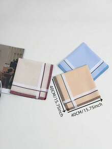 12条装40cm经典吸水格子手帕，舒适柔软擦汗小方巾，送朋友的最佳礼物 - 彩色 - 查看 4