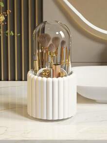 1PC 360 ° Rotating Cosmetics Transparent Storage Box Multifunctional Student Stationery Pen Holder Waterproof Dustproof Bathroom Storage Box Makeup Brush Desktop Storage Tube Large Capacity Detachable Desktop Storage Rack Rotating Pen Holder Desktop Dressing Table Skin Care Product Storage Rack,Gifts For Women,Christmas Gifts,Gift Ideas For Women,Room Decor - Multicolor - View 15