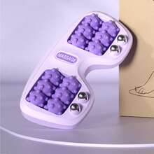 1个ZMDN 4排滚轮足部按摩器 - 8排大号穴位按摩球，塑料材质，适用于足底反射疗法和臀部按摩，下肢按摩器 | 符合人体工程学设计 | 塑料结构，足浴盆 - 彩色 - 查看 6