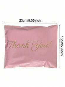 100pcs Sealed Express Delivery Bags, Gold Thank You & Pink Gift Packaging Bags, Thickened Waterproof Packaging Bags, Suitable For Express Logistics Packaging, Wedding Birthday Party Gifts Packaging, Daily Supplies Packaging - Pink - View 10