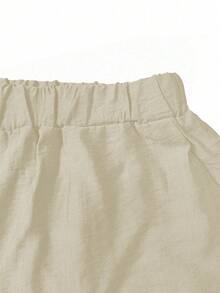 Women's Casual Cardigan, Versatile Solid Color Elegant Blouse Top, Perfect For Beach Holiday, Daily Commute, Work, Shopping - Comfortable Soft Fabric, Loose Fit Pants, 2 Pieces Sets, Suitable For Spring, Summer, Autumn