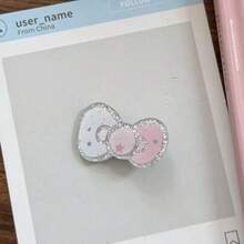 Sanrio Sanlio Small KT Cat Multiple Styles Hair Clips With Fine Glitter, Student Bangs, Edge Clips, Cartoon Headpieces, New Duckbill Clip Hair Clips