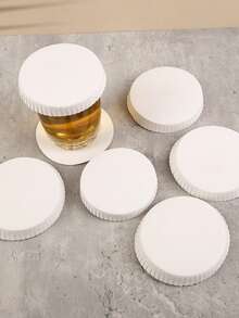 100/150pcs White Paper Cup Lids - Dust-Proof, Sanitary, Durable, Disposable And Stackable Travel Cup Lids - Ideal For Coffee, Tea, Juice And Cold Drinks - Keeps Beverage Clean, Suitable For Home, Restaurant, Hotel, Cafe, Snack Bar, Beauty Salon Business And More - Multicolor - View 3