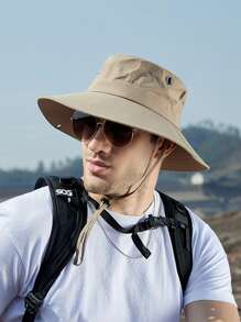 1pc Outdoor Waterproof Foldable Bucket Hat, Suitable For Women & Men, Summer Sun Protection Bucket Hat