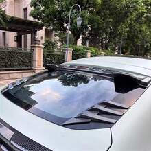 2pcs Car Rear Window Side Spoiler Covers Windshield Visor Vent Covers Decorative Accessories - Carbon Fiber Black - View 4