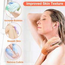 1pc Bath Exfoliating Gloves, Reusable Shower Mitts For Scrubbing, Back Scrubber, Massage And Body Exfoliation, Body Cleansing Accessories,1/3/5/10/20/30/40pcs,For Bath, Face, Spa, Hand Wash, Deep Dead Skin Wash Home Bathroom Decor Fall Decor Back To School