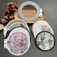 1pc Lace Round Metal Cutting Dies, Carbon Steel Embossing Die Cuts For Scrapbooking, Albums, Cards, Decorations - Creative DIY Scrapbook Template, Durable Metal Mold