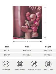 Kawss Kawaii Kaw Animation Theme Flannel Blanket - ,Print Blanket Living Room, Sofa And Travel - Gorgeous Mixed Color Gifts For Friends And Family, Double-Layer Blanket Comfortable Bedroom Decoration