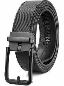 BOSTANTEN Belt Men Leather Reversible Belts Men 1 3/8 Casual Dress Pants, Two-In-One Belt - 010-全黑 - 查看 1