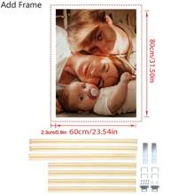 1 Customized Canvas Poster With DIY Frame Or Frameless Poster, Print Your Personalized Photo As A Gift On Canvas, Wall Decoration Painting, Mural, Hanging Painting, Canvas Printing, Canvas Poster, Canvas Wall Decoration, Poster Printing. It Is The Perfect Gift For Boyfriends, Family, Sons, Daughters, Students, Pets, Family, Birthdays, Weddings, Anniversaries, Suitable For Living Rooms, Bedrooms, And Offices