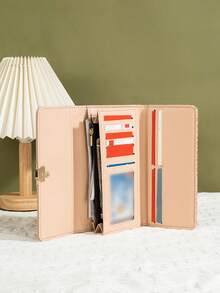 Furlong Lach 1 件女士复古浮雕优雅时尚手拿包钱包高品质简约设计多卡位大容量多功能长款钱包女式奖学金钱包钱包