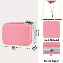 1PC Label Printer Storage Bag Pink Office Supplies Storage Bag Birthday Gift Portable Storage Bag For Summer Holiday Travel, Outdoor Activities Cable Organizer Travel Essentials - Pink - View 4