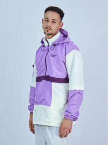 ANORAK URBAN CHAMELEON WINDCUT JACKET HOOD Autumn Spring Oversized Knot Zipper Men's - 紫丁香 - 查看 2