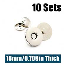10套/包 14/18毫米金属双铆钉磁扣纽扣紧固件包包按扣钱包手提包衣服DIY - 彩色 - 查看 23