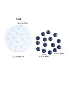 1 个蓝莓、覆盆子、黑莓硅胶模具 - 白色 - 查看 7