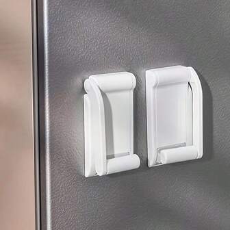 Kitchen Tissue Holder Without Punching, Magnetic Suction, Refrigerator Storage Rack, Side Storage, Fresh-Keeping Bag, Film Holder, With Paper Roll Hooks