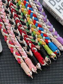 1 Pieza Correa de Lujo para Bandolera/Hombro de Cuerda Trenzada Dorada con Anilla para Llaves y Parche de Repuesto - acollador - Ver 3