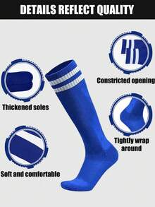 2 Pairs EVA Shin Guards And Socks, Cushioned Protection To Reduce Impact And Injury, Suitable For Children And Teenagers, Knee Pads And Long Soccer Socks For 8-12 Years Old Boys And Girls, Lightweight Soccer Gear For Matches - Multicolor - View 3