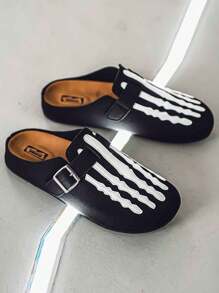 Men's Slippers 2025 New Summer Slip-On Open Toe Slippers, Men's Backless Adjustable Strap Faux Leather Slides, Premium Suede Leather Wood Look Sandals, Classic Casual Outdoor Streetwear Fashion Clogs Men's Beach Sports