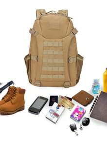 Mochila táctica militar para acampar y viajar con capacidad para todo equipaje necesario calidad practicidad ideal para salir de casa acampar viajar aventuras - Verde - Ver 3