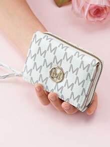 New Fashion Retro Women Wallet Multiple Card Slots Letter Print Zipper Closure Wrist Strap Compact Size Suitable For Daily Use Back To School Graduation Birthday Women Gifts For Women Wallet Mini Wallet Purse Wallet Small Wallet Cute Wallet